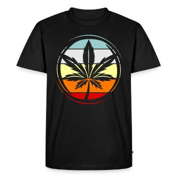 Cannabis - T-shirt Premium bio Homme - noir - Devant - Nico (187cm)