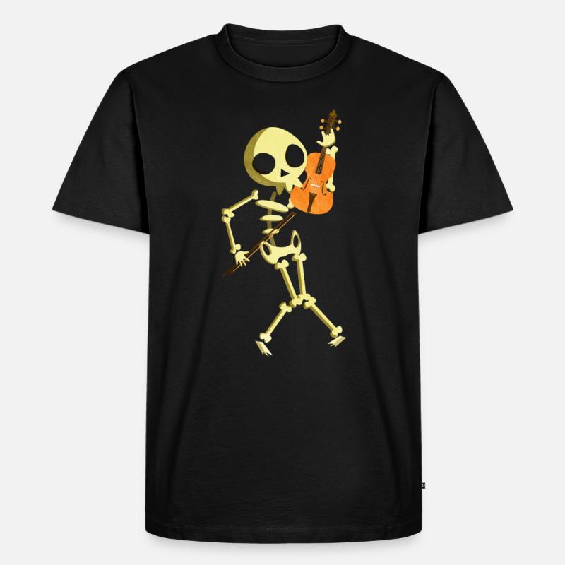 Viola - Männer Premium Bio T-Shirt - Schwarz