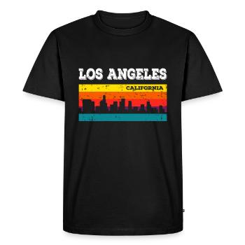 Los Angeles, Californie - T-shirt Premium bio Homme - noir - Devant - Nico (187cm)