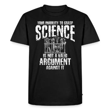 Lovers of Science Physics - Men's Premium Organic T-Shirt - black - Front - Nico (187cm)