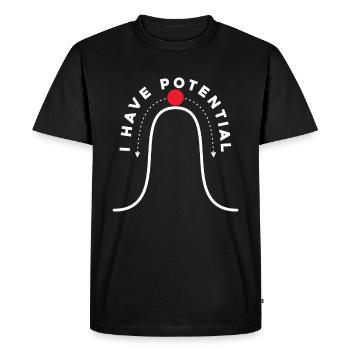 Science Physics-nerd - Men's Premium Organic T-Shirt - black - Front - Nico (187cm)