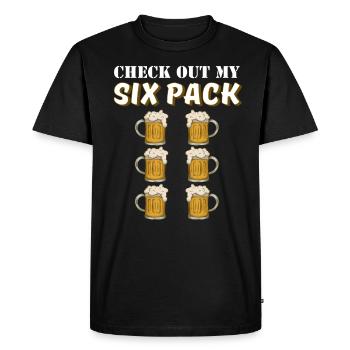 Beer - Men's Premium Organic T-Shirt - black - Front - Nico (187cm)