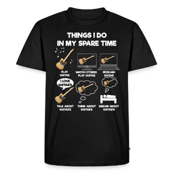 Guitare - T-shirt Premium bio Homme - noir - Devant - Nico (187cm)