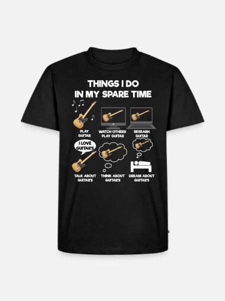 Guitar - Men's Premium Organic T-Shirt - black
