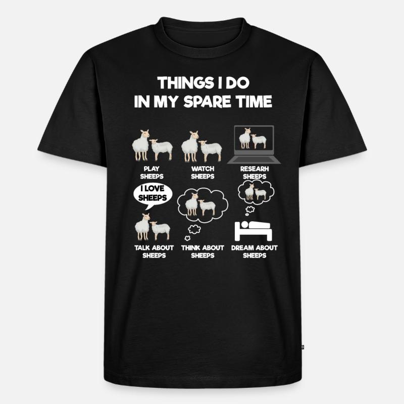Schaf - Männer Premium Bio T-Shirt - Schwarz