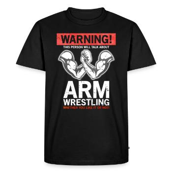Arm wrestling - Men's Premium Organic T-Shirt - black - Front - Nico (187cm)