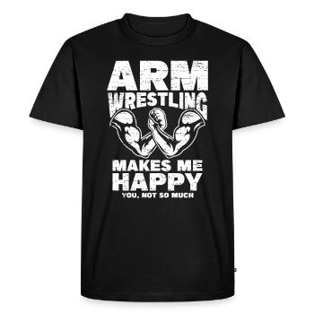 Arm wrestling - Men's Premium Organic T-Shirt - black - Front - Nico (187cm)