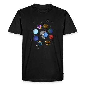 Astronaute - T-shirt Premium bio Homme - noir - Devant - Nico (187cm)