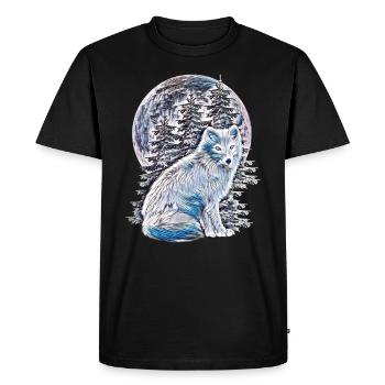 Polar fox - Men's Premium Organic T-Shirt - black - Front - Nico (187cm)