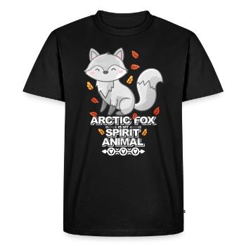 Polar fox - Men's Premium Organic T-Shirt - black - Front - Nico (187cm)