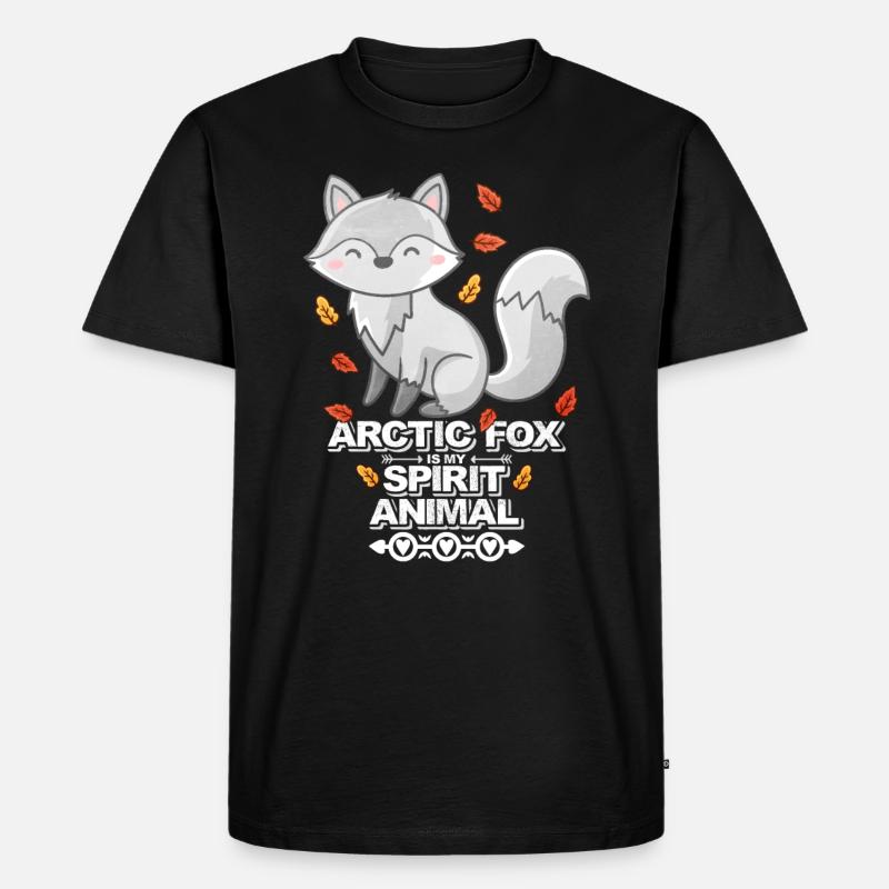 Polarfuchs - Männer Premium Bio T-Shirt - Schwarz