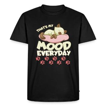Chat - T-shirt Premium bio Homme - noir - Devant - Nico (187cm)
