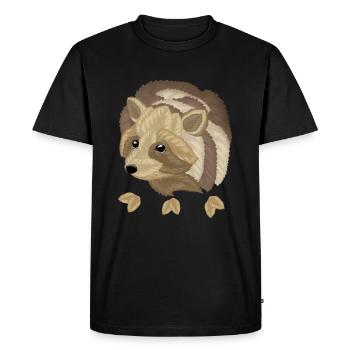 Raton laveur - T-shirt Premium bio Homme - noir - Devant - Nico (187cm)