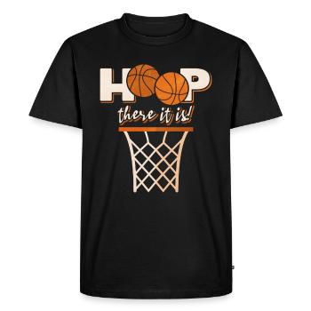Panier de basket-ball - T-shirt Premium bio Homme - noir - Devant - Nico (187cm)