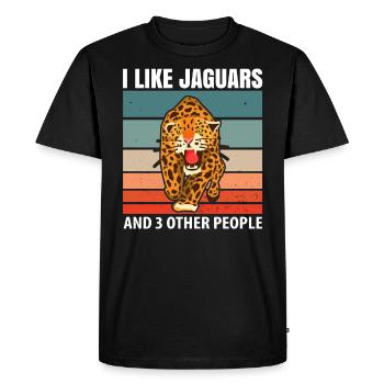 Jaguar - Men's Premium Organic T-Shirt - black - Front - Nico (187cm)