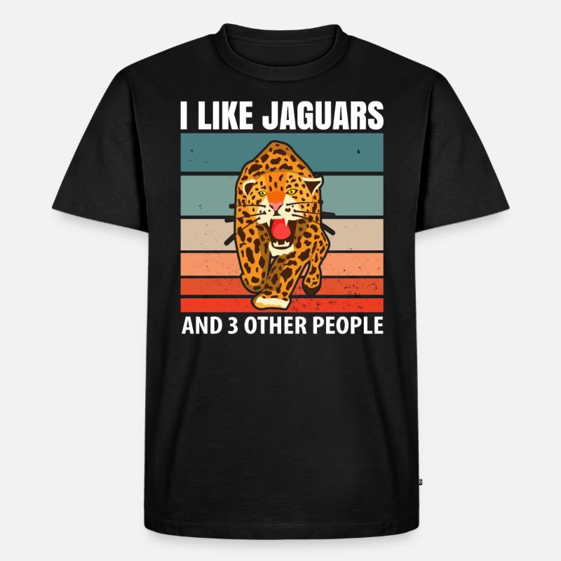 Jaguar - Männer Premium Bio T-Shirt - Schwarz