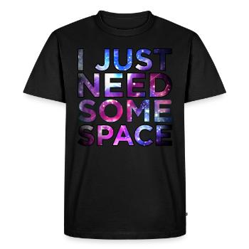Espace - T-shirt Premium bio Homme - noir - Devant - Nico (187cm)