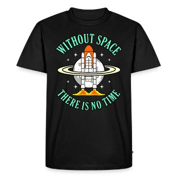 Espace - T-shirt Premium bio Homme - noir - Devant - Nico (187cm)