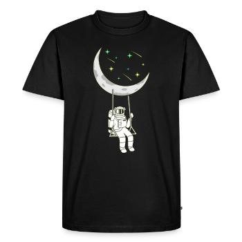 Space - Men's Premium Organic T-Shirt - black - Front - Nico (187cm)