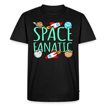 Espace - T-shirt Premium bio Homme - noir - Devant - Nico (187cm)