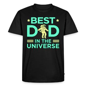 Space - Men's Premium Organic T-Shirt - black - Front - Nico (187cm)