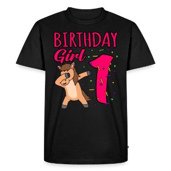 1er anniversaire - T-shirt Premium bio Homme - noir - Devant - Nico (187cm)