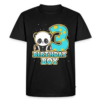 Birthday 3 - Men's Premium Organic T-Shirt - black - Front - Nico (187cm)