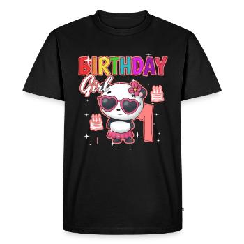 Anniversaire enfant 1 panda - T-shirt Premium bio Homme - noir - Devant - Nico (187cm)