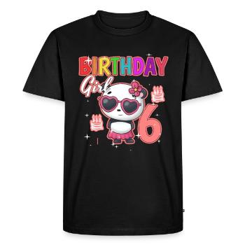 Anniversaire 6 - T-shirt Premium bio Homme - noir - Devant - Nico (187cm)