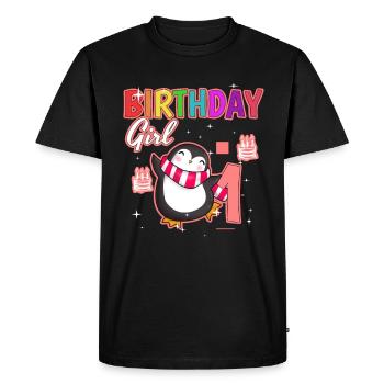 Birthday 1 - Men's Premium Organic T-Shirt - black - Front - Nico (187cm)