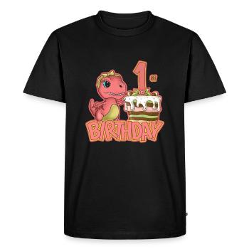 1er anniversaire - T-shirt Premium bio Homme - noir - Devant - Nico (187cm)