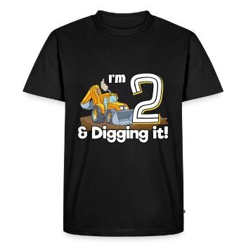 Birthday 2 - Men's Premium Organic T-Shirt - black - Front - Nico (187cm)
