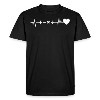 Mathematics - Men's Premium Organic T-Shirt - black - Front - Nico (187cm)