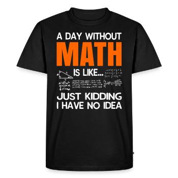 Mathematics - Men's Premium Organic T-Shirt - black - Front - Nico (187cm)
