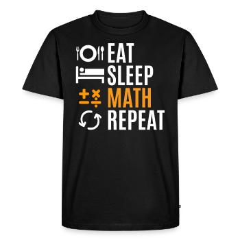 Mathematics - Men's Premium Organic T-Shirt - black - Front - Nico (187cm)