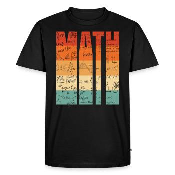 Mathematics - Men's Premium Organic T-Shirt - black - Front - Nico (187cm)