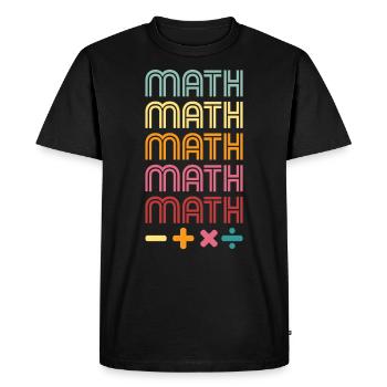Mathematics - Men's Premium Organic T-Shirt - black - Front - Nico (187cm)