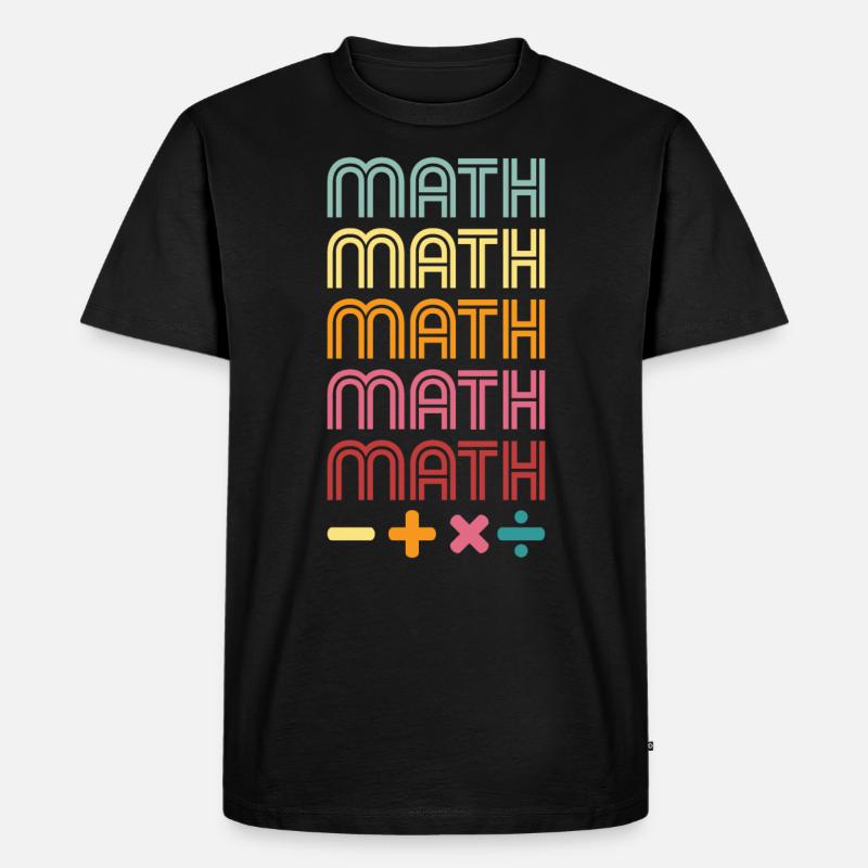 Mathematik - Männer Premium Bio T-Shirt - Schwarz