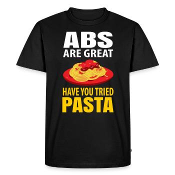 Pâtes alimentaires - T-shirt Premium bio Homme - noir - Devant - Nico (187cm)
