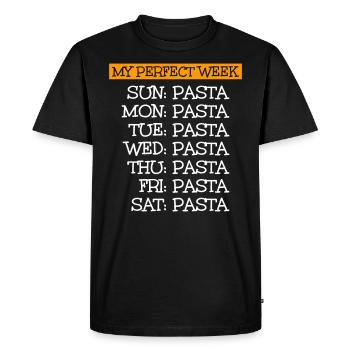 pâtes alimentaires - T-shirt Premium bio Homme - noir - Devant - Nico (187cm)