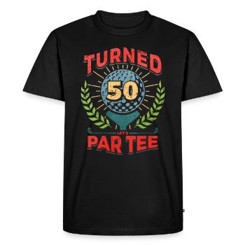 Golf du 50e anniversaire - T-shirt Premium bio Homme - noir - Devant - Nico (187cm)
