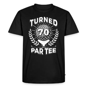 Golf du 70e anniversaire - T-shirt Premium bio Homme - noir - Devant - Nico (187cm)