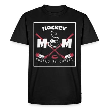 Cadeau d’amateur de café de maman de hockey - T-shirt Premium bio Homme - noir - Devant - Nico (187cm)