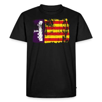 Mallorca spain flags gift - Men's Premium Organic T-Shirt - black - Front - Nico (187cm)