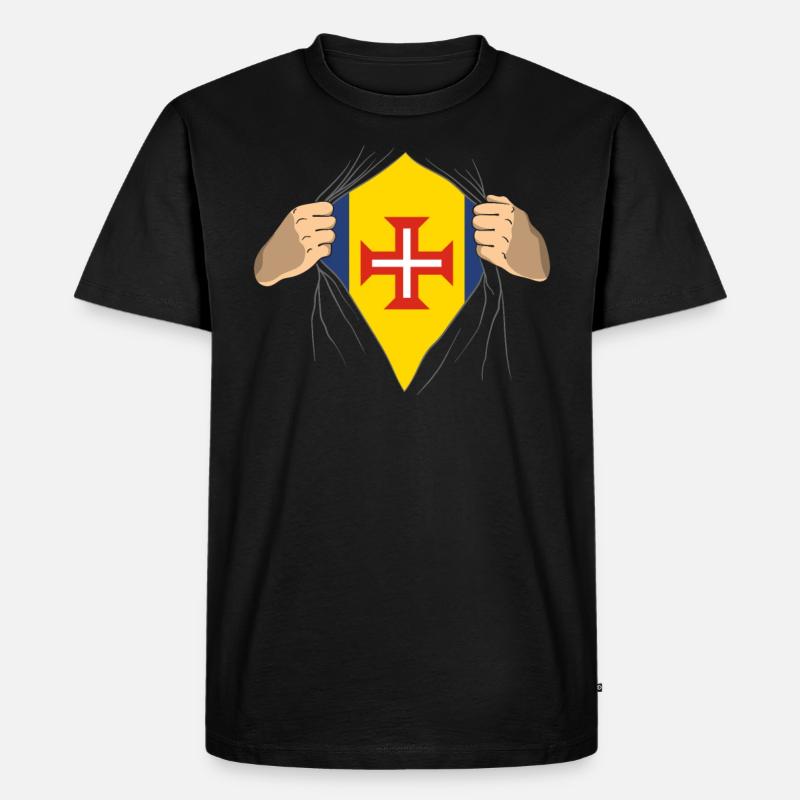 Madeira stolz geschenk - Männer Premium Bio T-Shirt - Schwarz