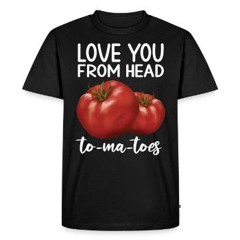 Tomate principale drôle de cadeau de jardin de jardinier - T-shirt Premium bio Homme - noir - Devant - Nico (187cm)