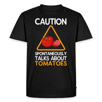 Potager Potager Tomate Cadeau - T-shirt Premium bio Homme - noir - Devant - Nico (187cm)