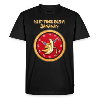 Banana Time Gift - Men's Premium Organic T-Shirt - black - Front - Nico (187cm)