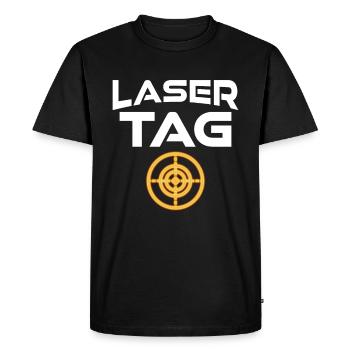 Laser Tag Gift - Men's Premium Organic T-Shirt - black - Front - Nico (187cm)