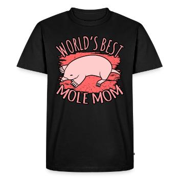 Mole Mama Gift - Men's Premium Organic T-Shirt - black - Front - Nico (187cm)
